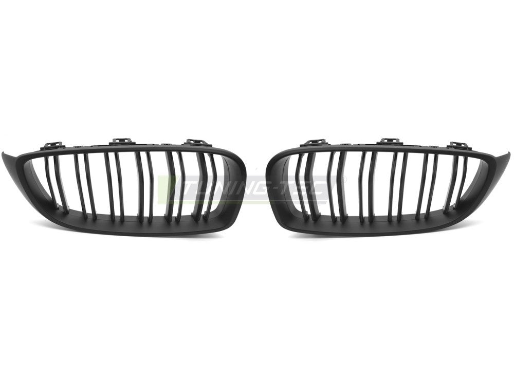 Matt svart frontgrill med doble spiler til BMW 4 Serie F32 F33 F36 2013-2020