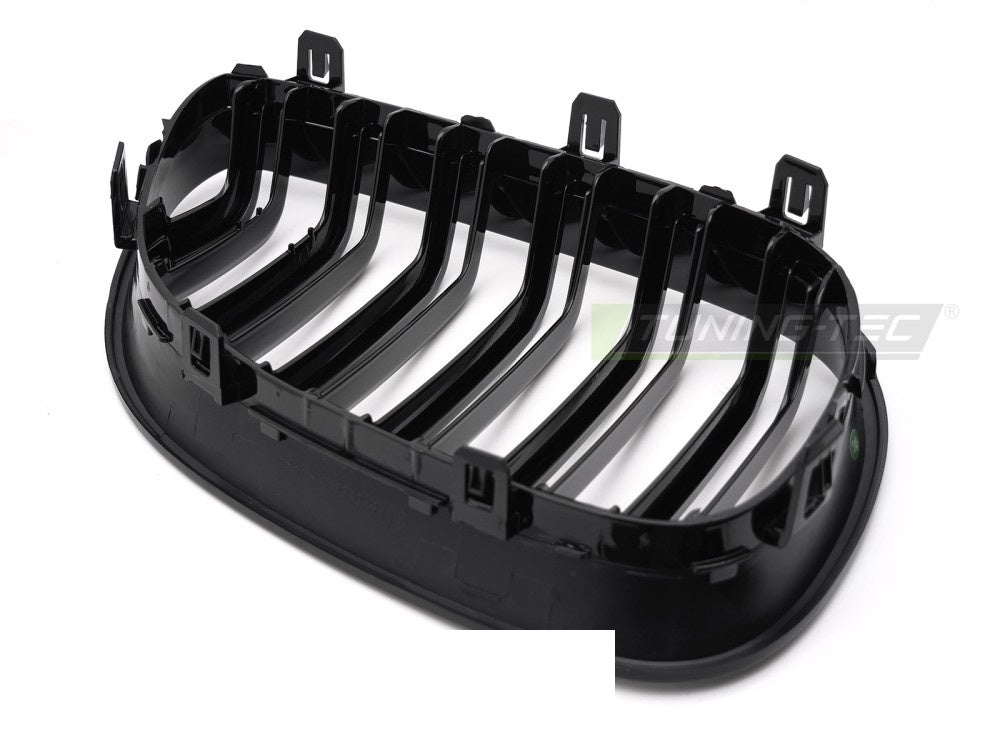 BMW E60 E61 grill sport double bar glossy svart – Nomax.no
