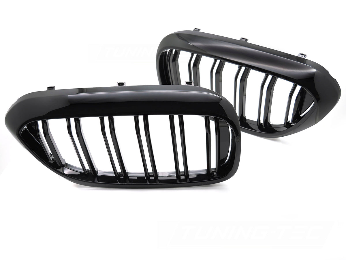 Grill BMW 5-Serie G30 G31 17-20 sport double bar glossy black fra Tuning-Tec