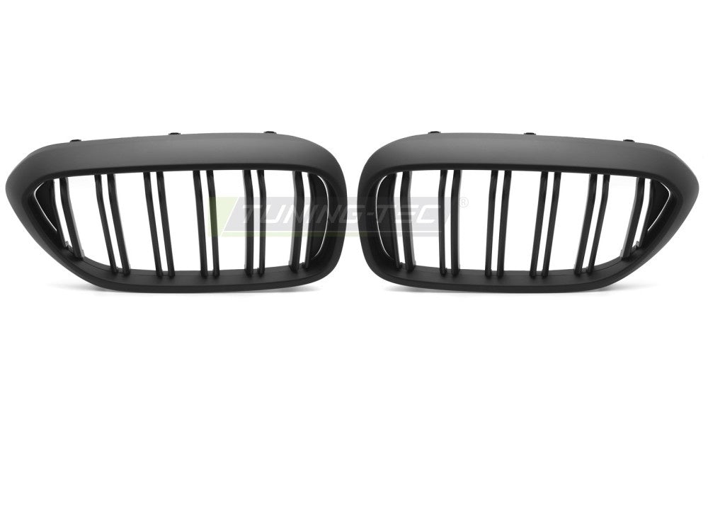 Matt sort grill med doble spiler til BMW 5 Serie G30 G31 F90 2017-2023