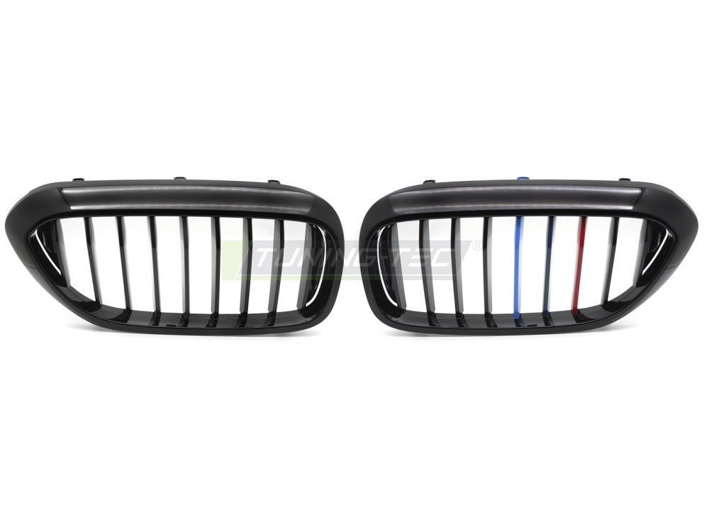Blank svart grill med tri-colour M-fargedetaljer til BMW 5 Serie G30 G31 F90