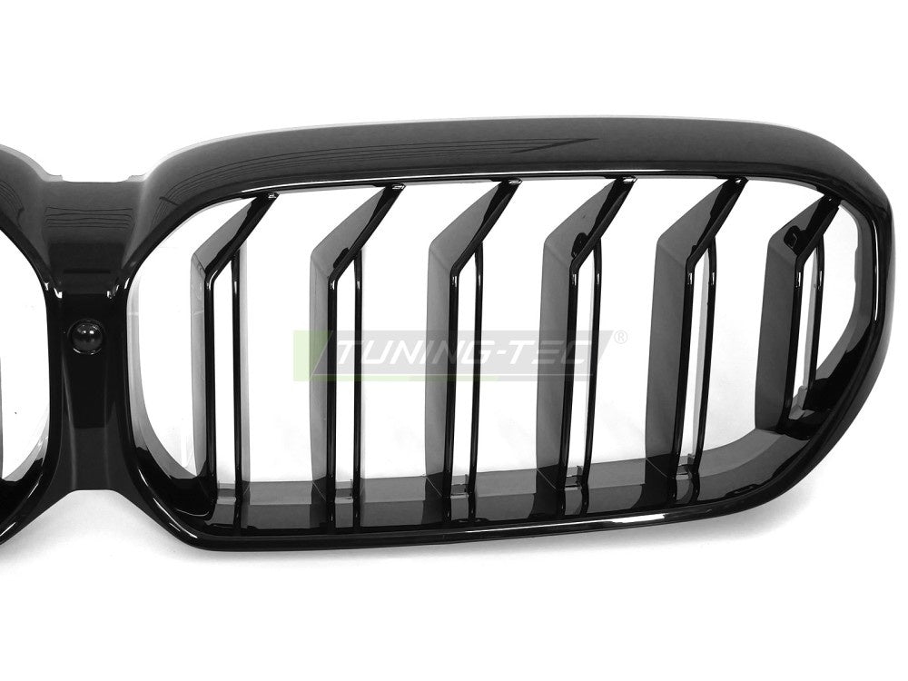 BMW 5 Serie G30/G31 LCI grill blank svart double bar-design nærbilde