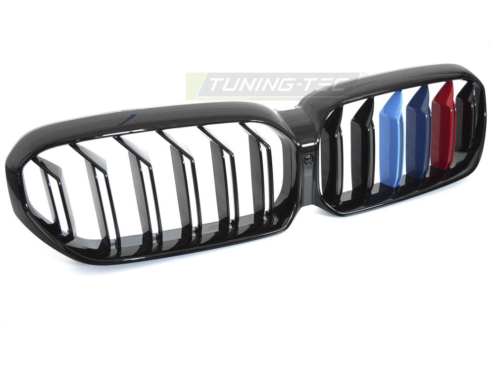 Grill BMW 5 Serie G30 G31 17-23 Tri-Colour Double Bar Glossy Black fra Tuning-Tec