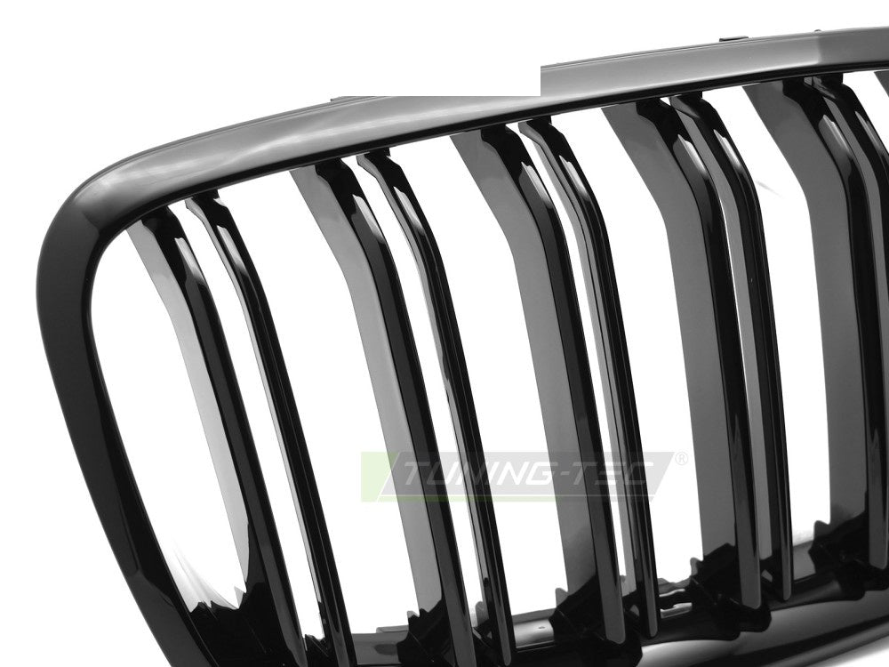 Grill double bar glossy black BMW X6 E71 – montert eksempel
