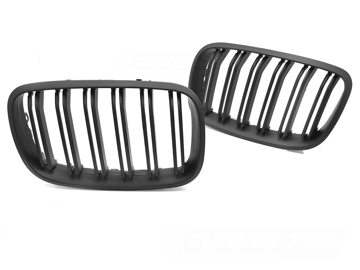 Grill double bar matt svart til BMW X6 E71 2008-2014 fra Tuning-Tec