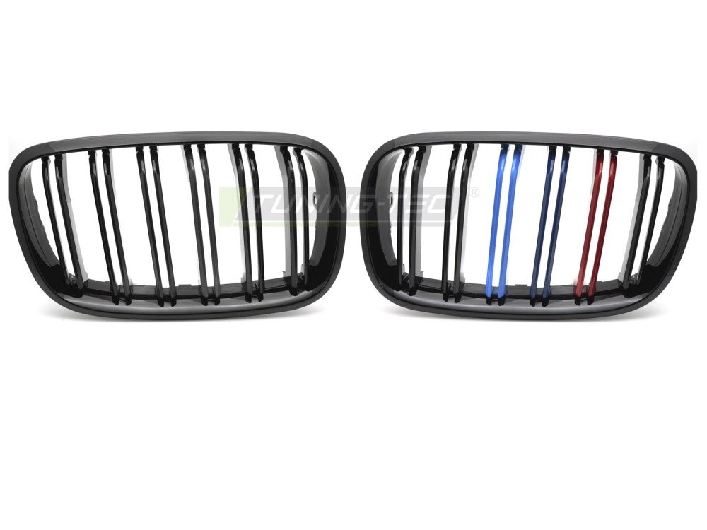 BMW X6 E71 grill double bar glossy black – nærbilde
