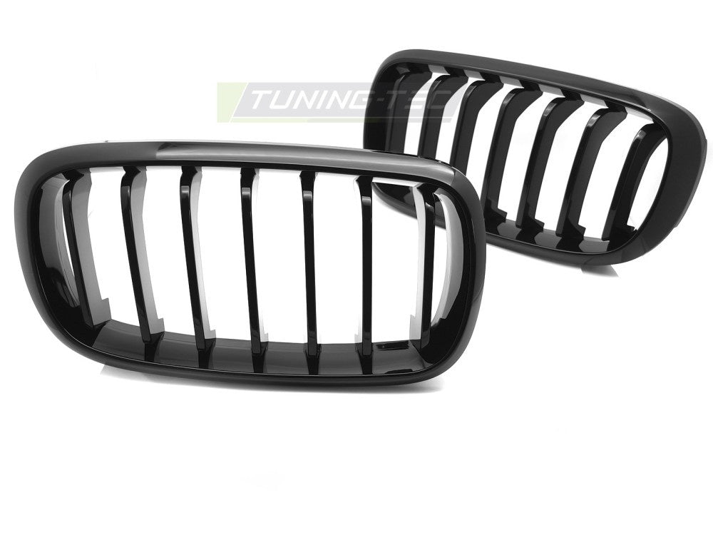 Glossy black nyregrill til BMW X6 F16 montert – sideperspektiv