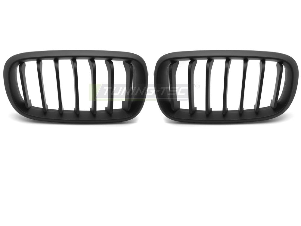 BMW X6 F16 grill matt svart – nærbilde av nyrelameller