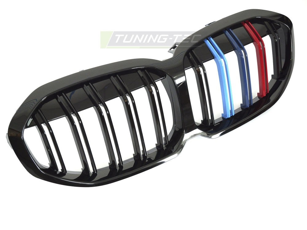 Grill BMW 1 Serie F40 19-24 Sport Glossy Black Tri-Colour Double Bar