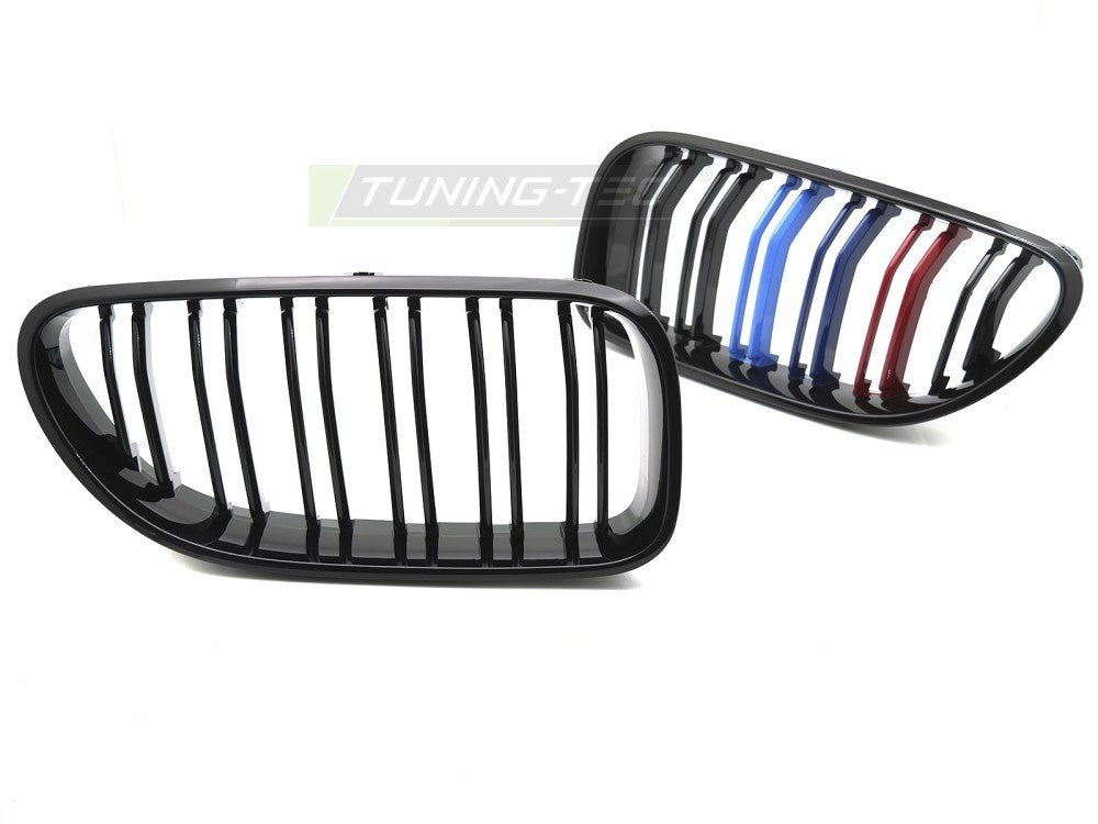 Grill BMW 6-Serie F12/F13 11-18 Sport Glossy Black Tri-Colour Double Bar