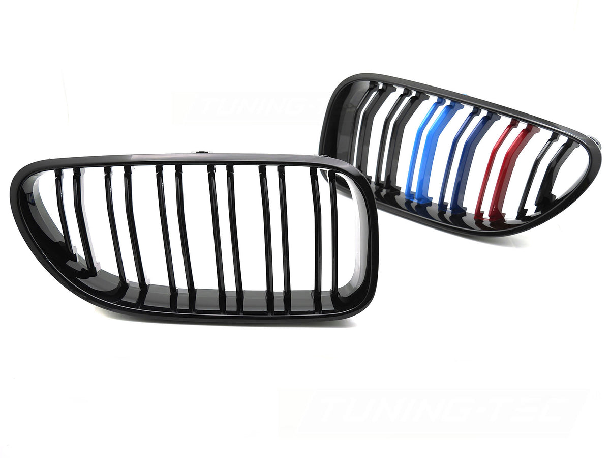 Grill BMW 6-Serie F12/F13 11-18 Sport Glossy Black Tri-Colour Double Bar