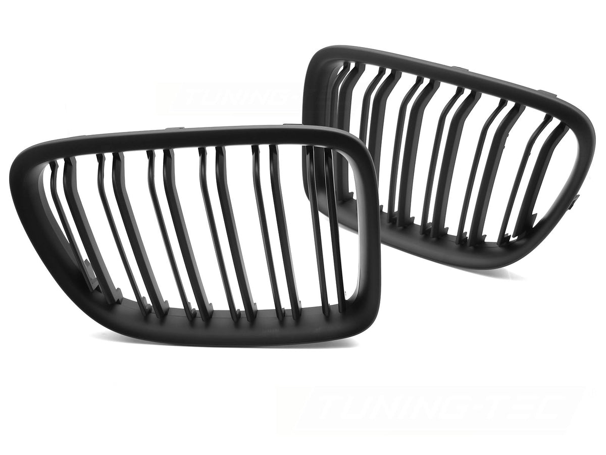 Sport grill matt svart dobbel spile til BMW X1 E84 2009–2014 sett forfra