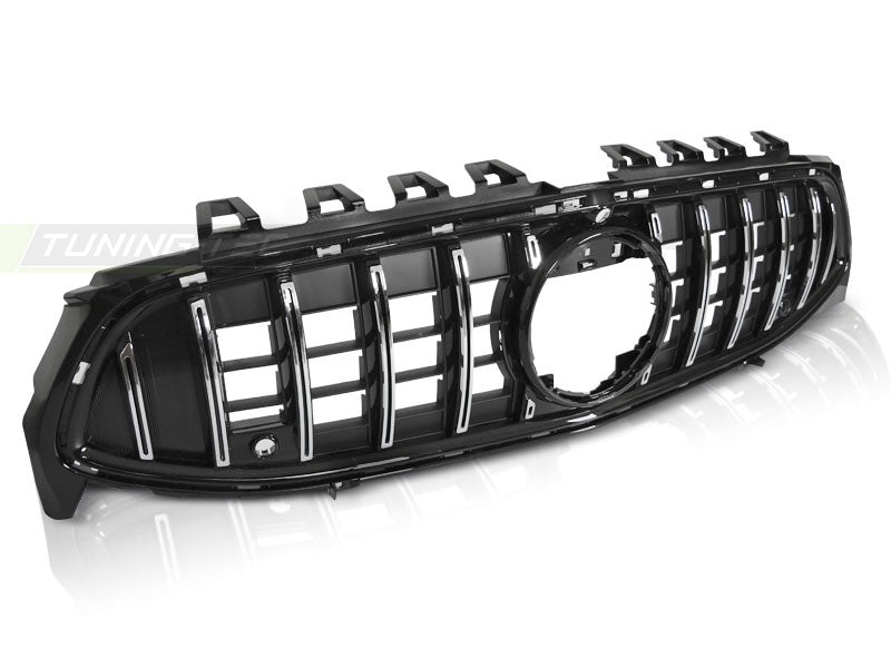 Grill sport style krom svart til Mercedes CLA W118 sett forfra