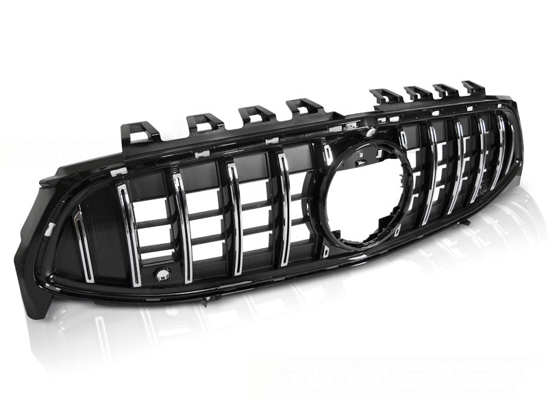 Grill sport style krom svart til Mercedes CLA W118 sett forfra