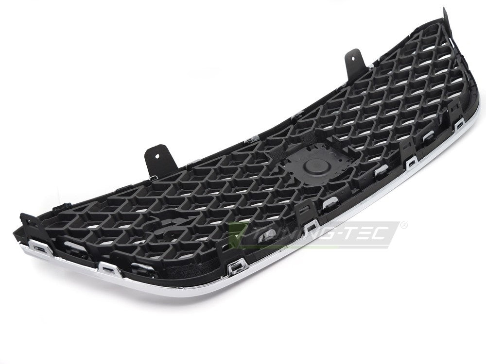 Frontgrill Seat Ibiza 6J 08-17 med sølv og svart finish