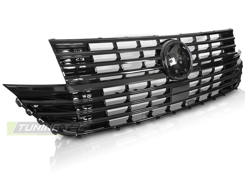 Grill Volkswagen T6 15-24 i blank svart glossy finish fra Tuning-Tec