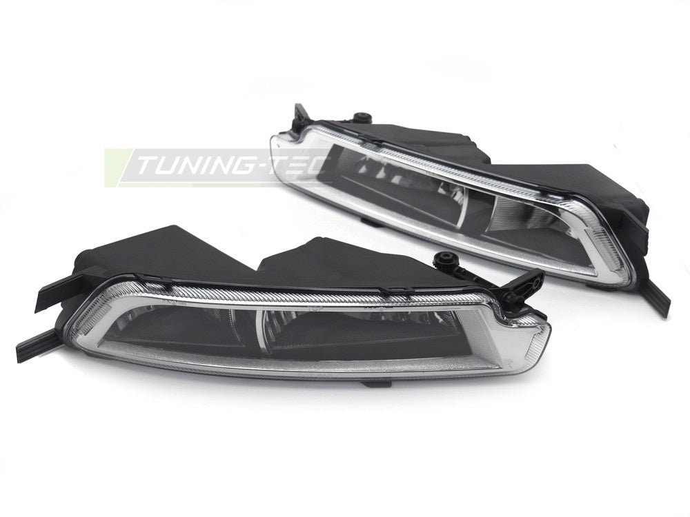 Takelys med DRL Clear til Volkswagen Passat B8 14-19 Sedan og Variant