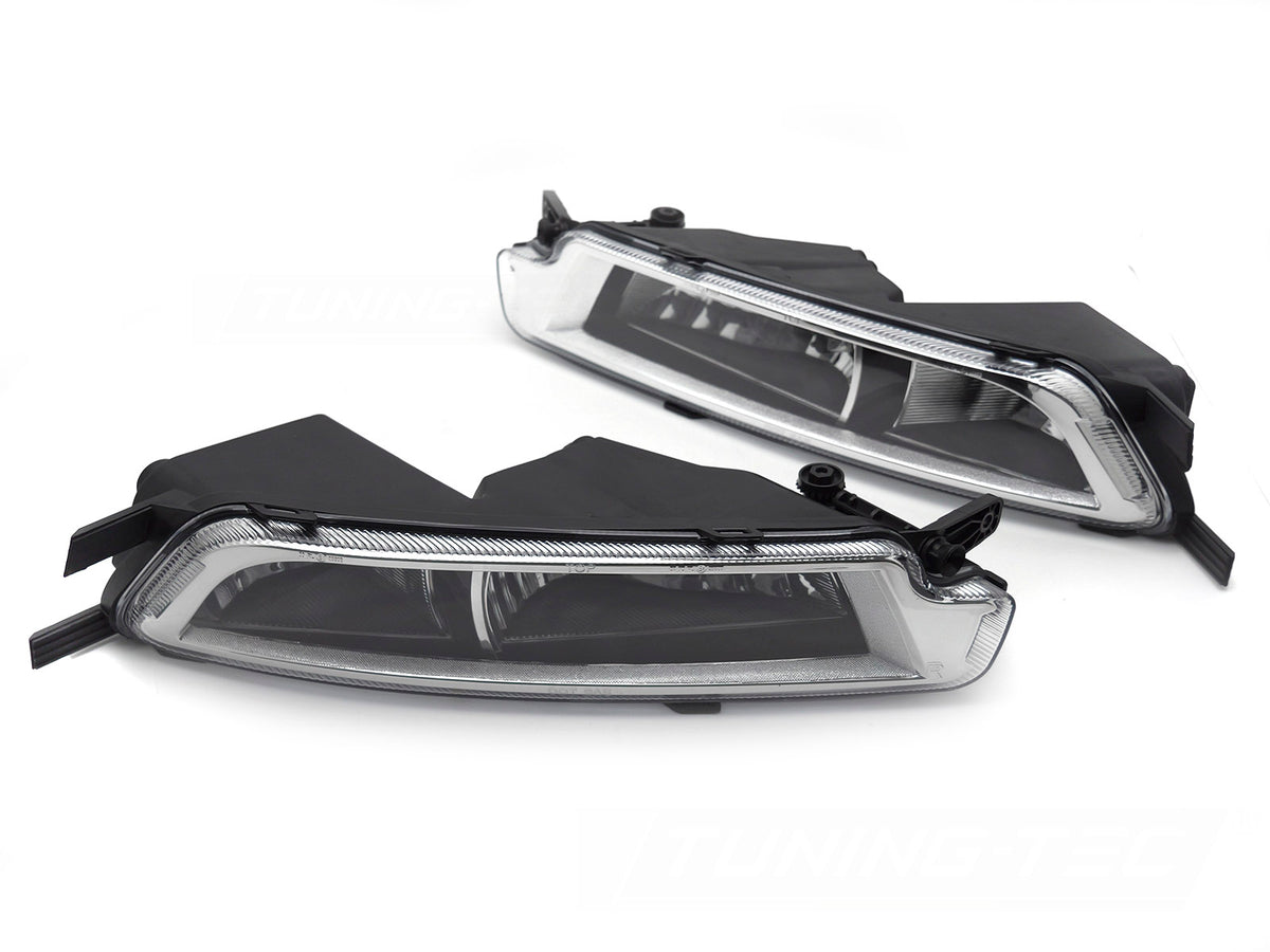 Takelys med DRL Clear til Volkswagen Passat B8 14-19 Sedan og Variant