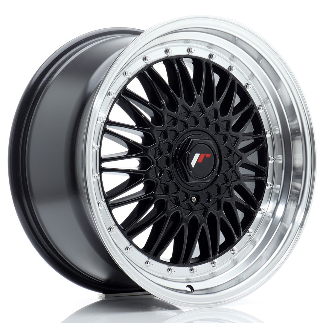 Felg JR Wheels JR9 18x9 glossy svart med polert leppe