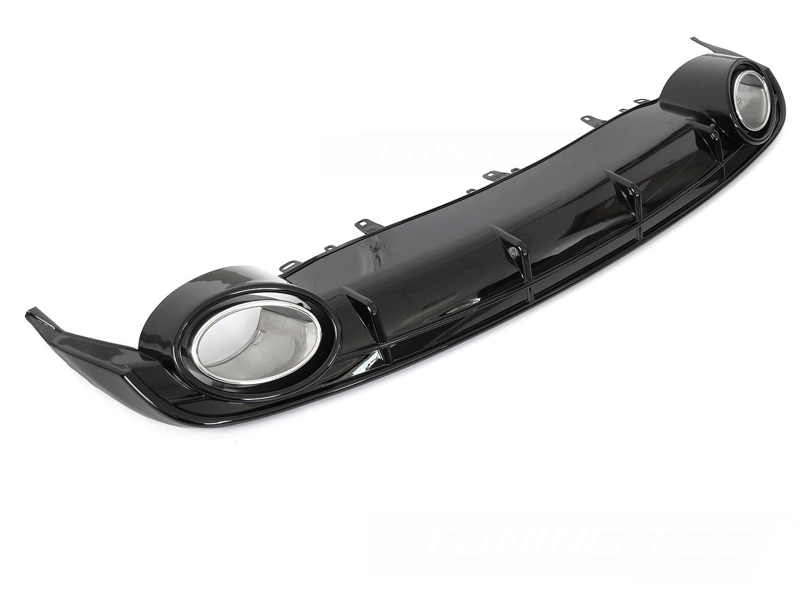 Diffusor Audi A6 C7 14-18 – twin outlet, blank svart, Sport Style – ZTAU15