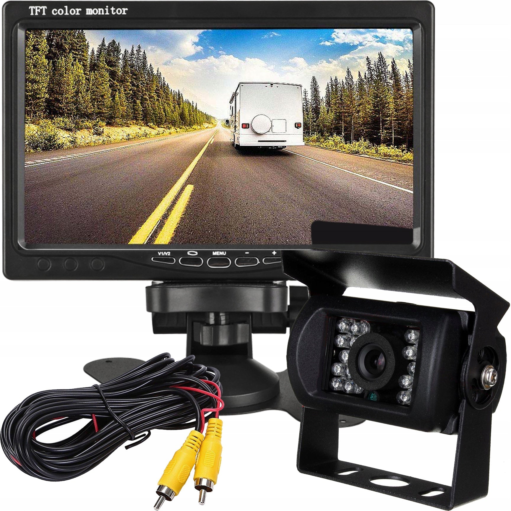 Ryggekamera For Buss Lastebil Led 18 Ir-Monitor 7'' 6M Bilkamera Pro