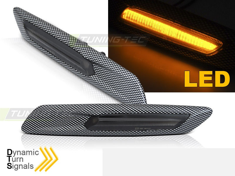 Blinklys BMW 5-Serie F10/F11 10-16 sekvensiell LED smoke karbon fra Tuning-Tec