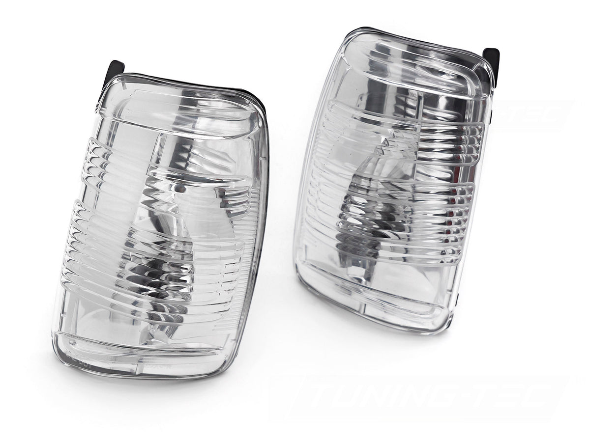 Blinklys i sidespeil Ford Transit 2013– med clear glass sett forfra