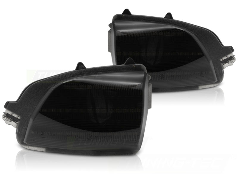 LED-blinklys sidespeil Volvo XC70 XC90 smoke-tonet sett forfra