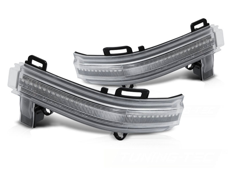 Blinklys Volkswagen Crafter 2017- sekvensiell LED hvit speilmontert fra Tuning-Tec