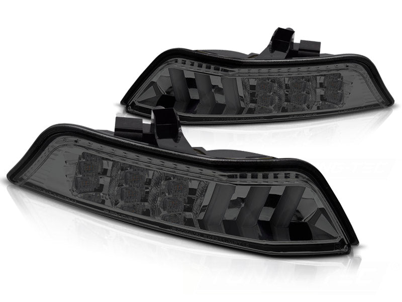 Sekvensielle LED-frontblinklys smoke til Ford Mustang 2015–2017 sett forfra
