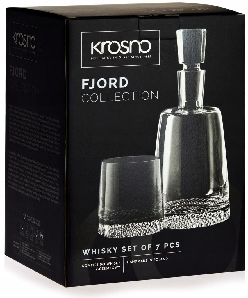 Krosno Fjord Sett 6+1 Karaffel og Whiskyglass