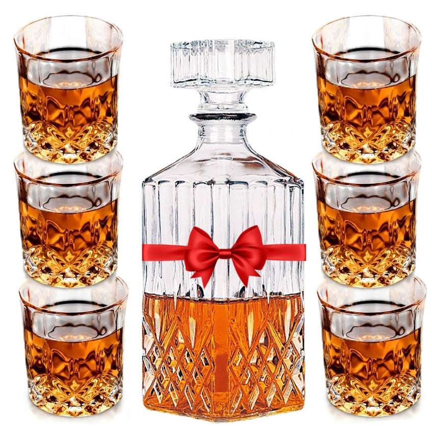 Karaffel og glass sett for whisky drikker gave