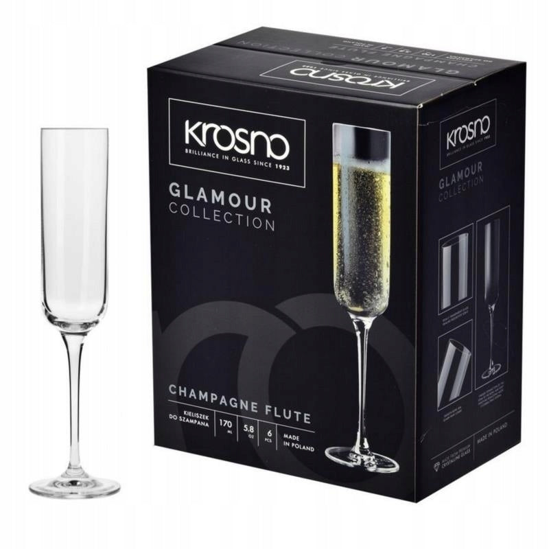 Champagneglass 170ml 6stk Krosno Glamour
