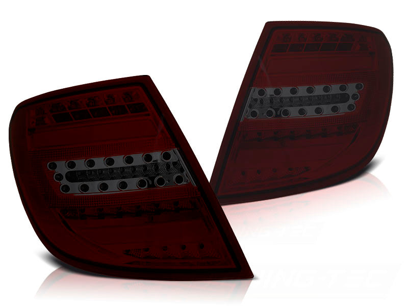 Baklykter Mercedes C‑Klasse W204 07–10 LED Bar rød/sotet (stasjonsvogn) LDME84