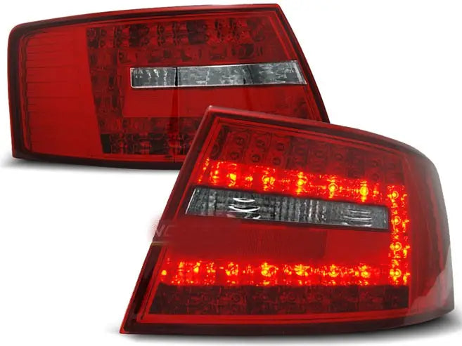Baklykter Audi A6 C6 Sedan 04.04-08 6-pin Red White Led | Nomax.no🥇