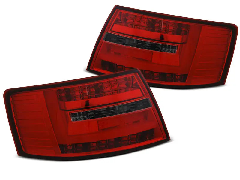 Baklykter Audi A6 C6 Sedan 04.04-08 Red Smoke Led Bar 6-PIN | Nomax.no🥇