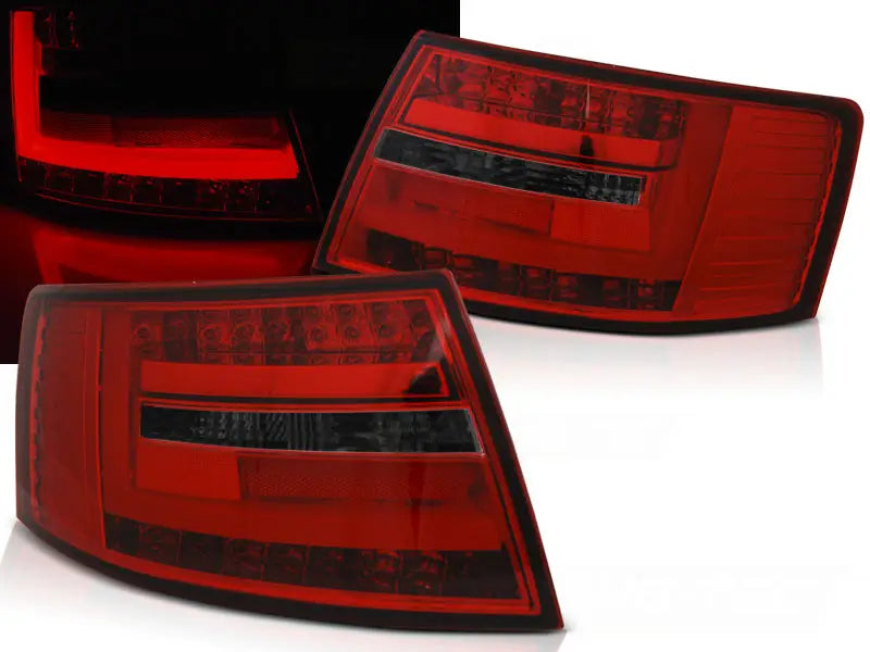 Baklykter Audi A6 C6 Sedan 04.04-08 7-pin Red Smoke Led | Nomax.no🥇_1