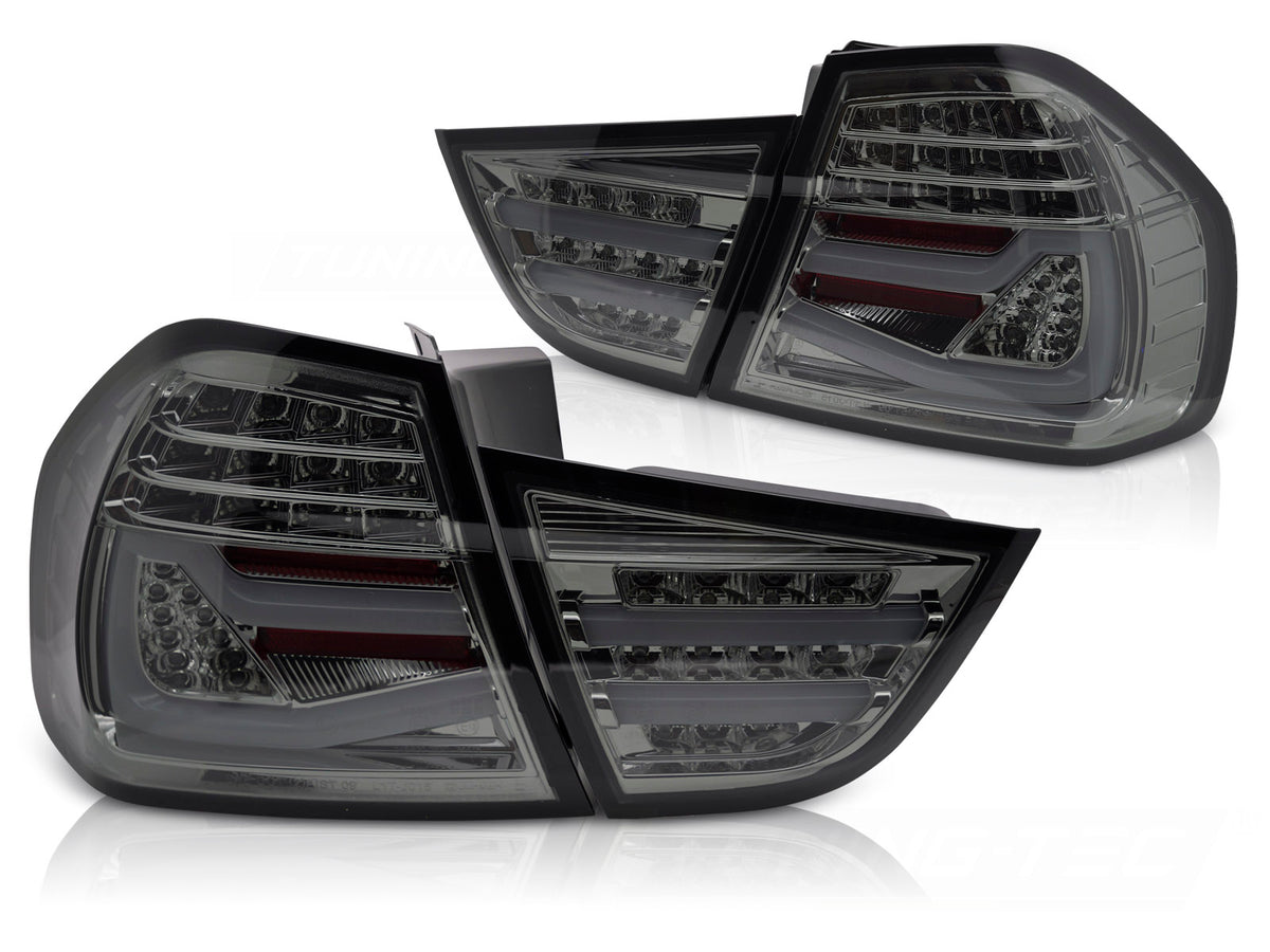 Baklykter BMW E90 LED Bar smoke sekvensiell blinklys sett bakfra