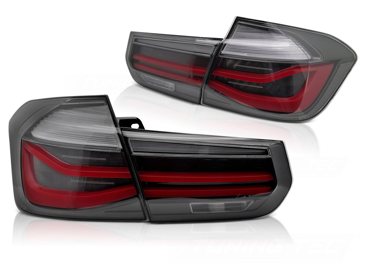 Baklykter LED Bar BMW 3-Serie F30 smoke-tonet sett bakfra