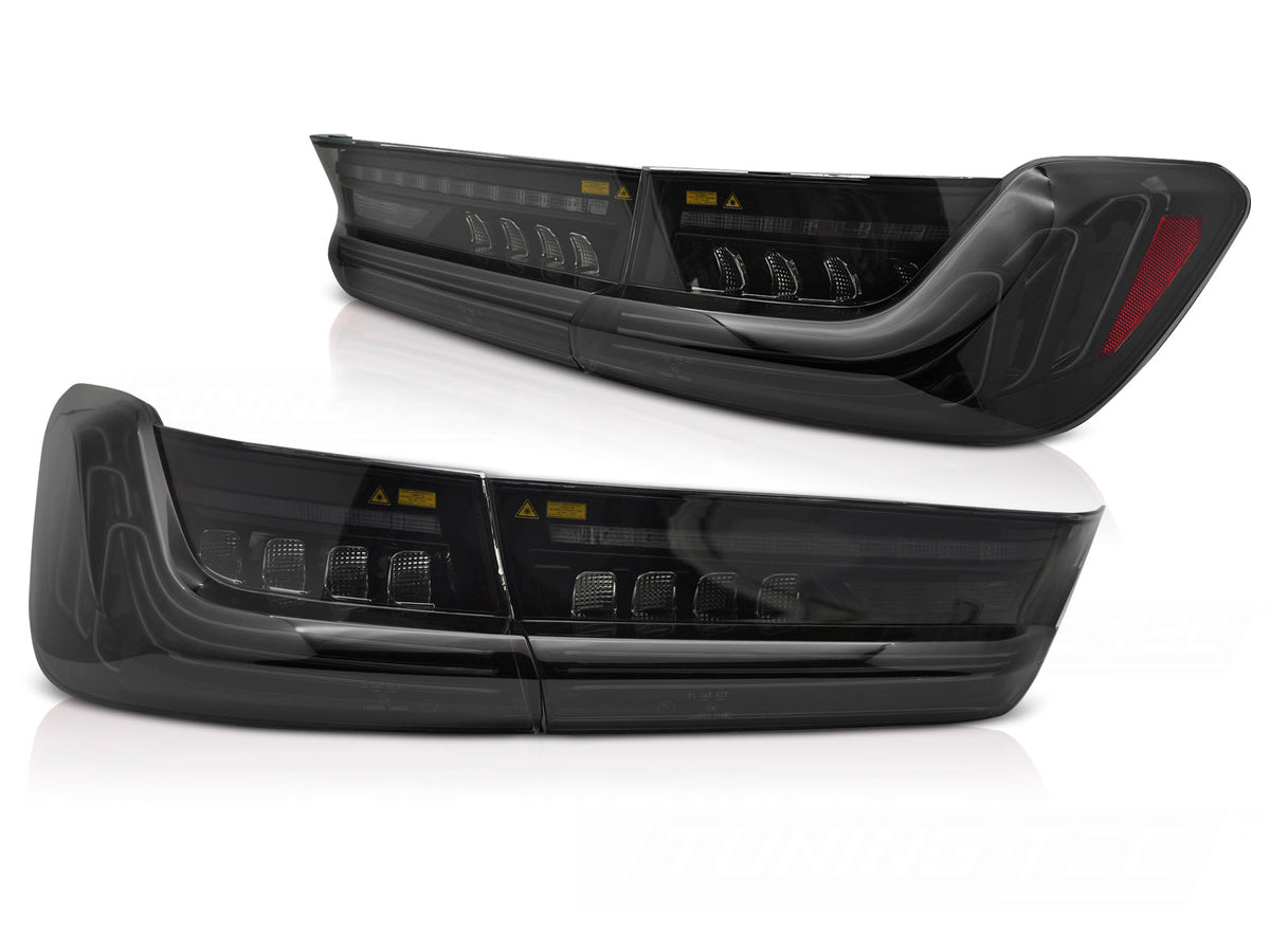 LED baklykter smoke laser look til BMW 3-Serie G20 2019–2022 sett bakfra