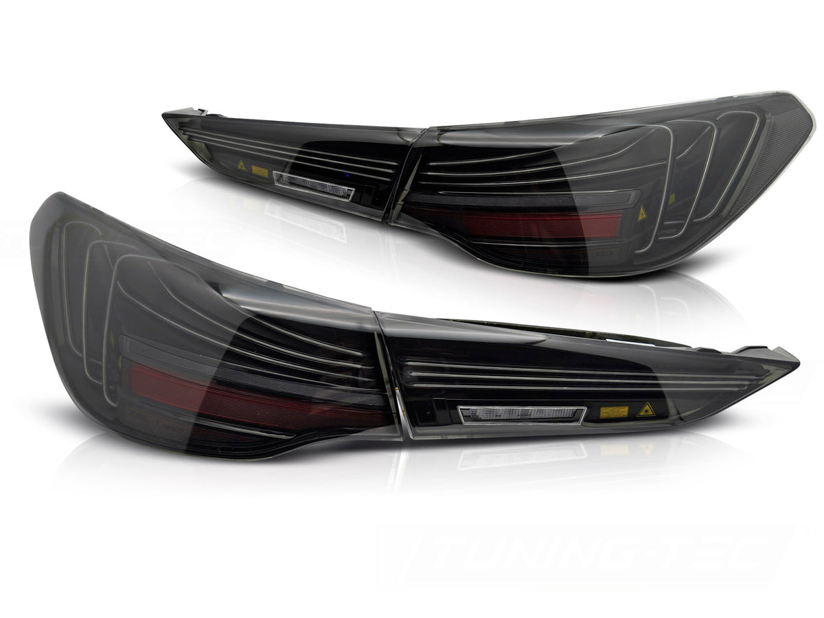 LED baklykter BMW 4-Serie G22 G23 smoke finish med sekvensiell blinklys laser look sett bakfra