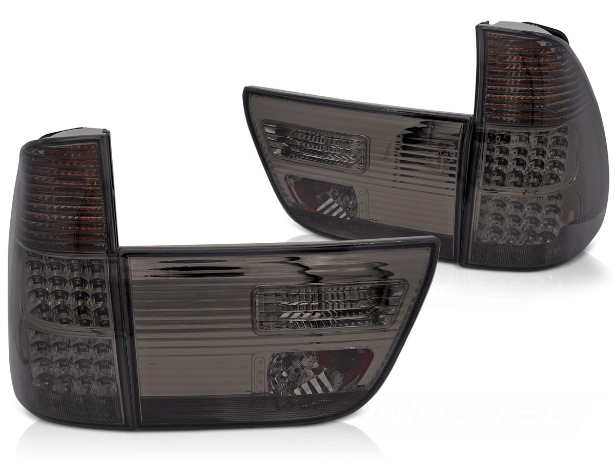 LED baklykter smoke BMW X5 E53 1999–2003 komplett sett sett bakfra