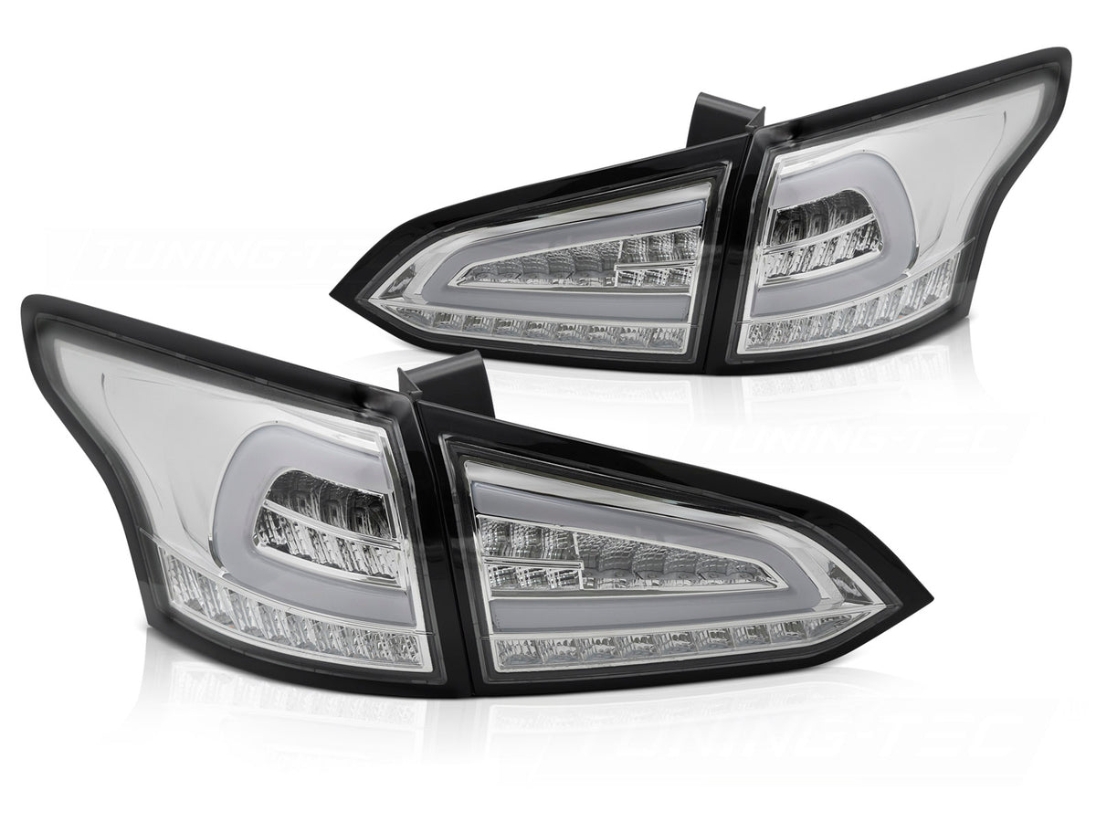 LED baklykter krom Ford Focus MK3 stasjonsvogn 2011–2018 sett bakfra