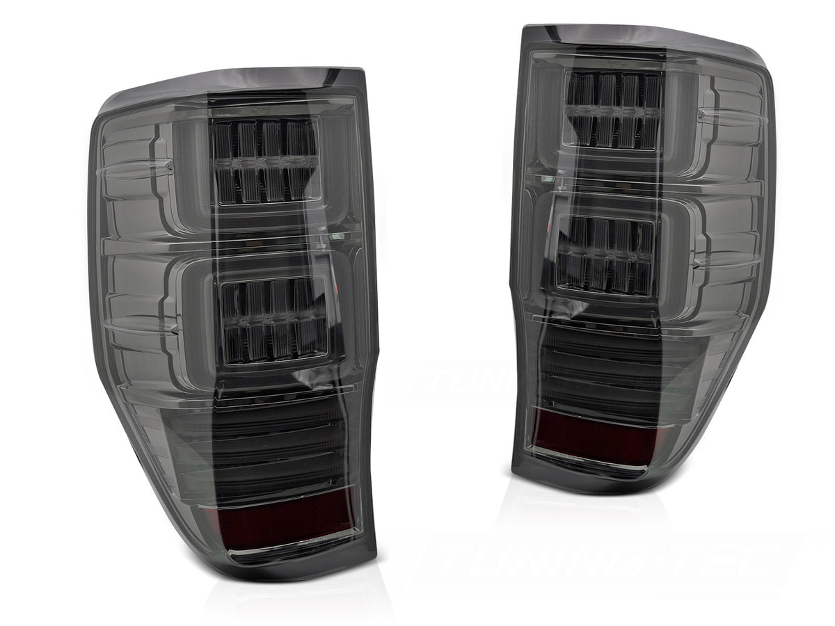 LED baklykter smoke Ford Ranger 2011-2022 komplett sett sett bakfra