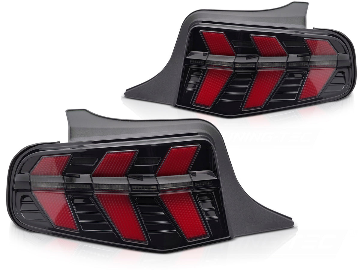 Baklykter Ford Mustang 2010–2013 LED svart hus sett bakfra