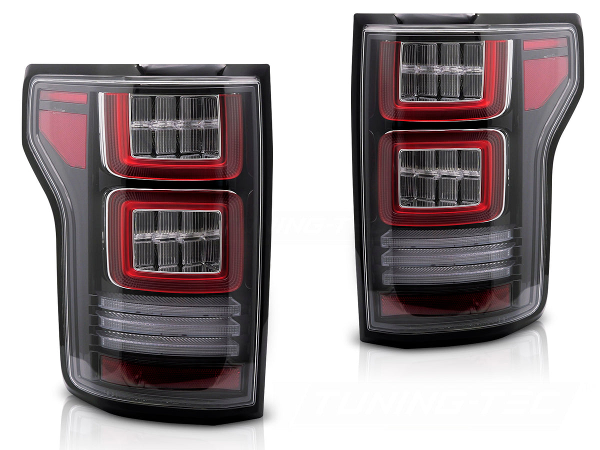 LED baklykter Ford F150 MK13 2014-2020 rød finish sett bakfra