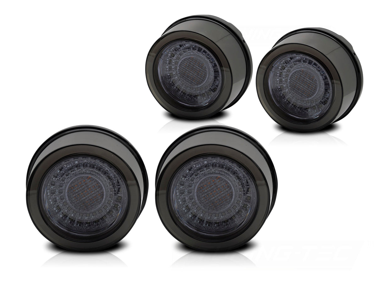 LED baklykter smoke til Ferrari F355 og F360 sett bakfra med tonet glass