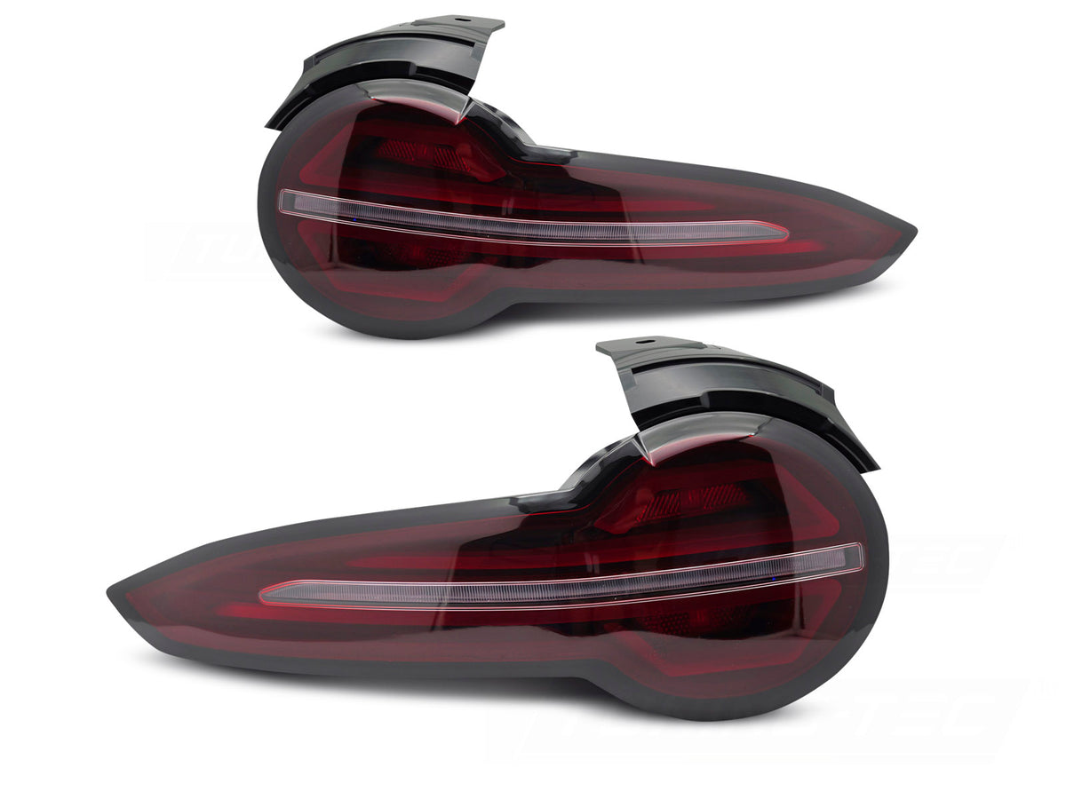 LED baklykter Honda Civic XI Hatchback smoke svart rød finish sett bakfra