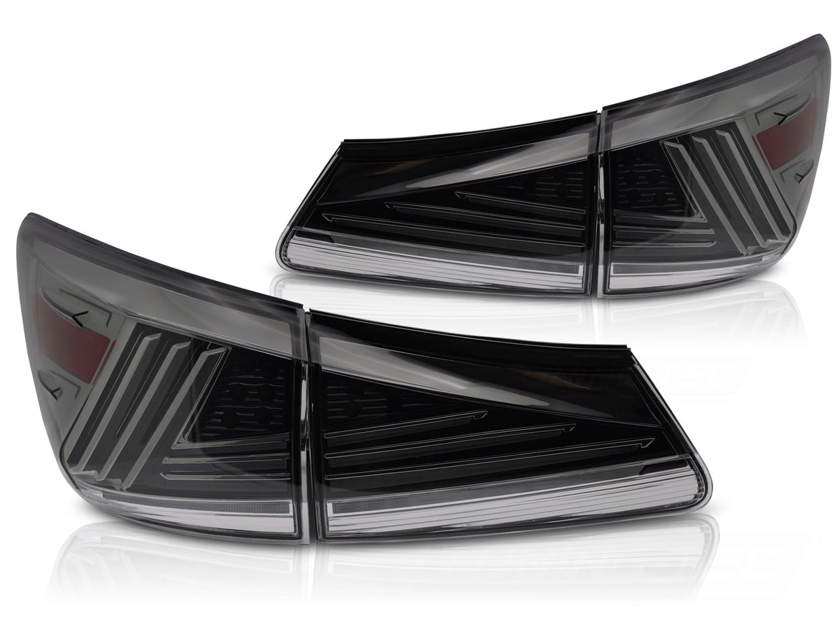 Baklykter Lexus IS II 2006–2013 LED smoke-tonet glass sett bakfra