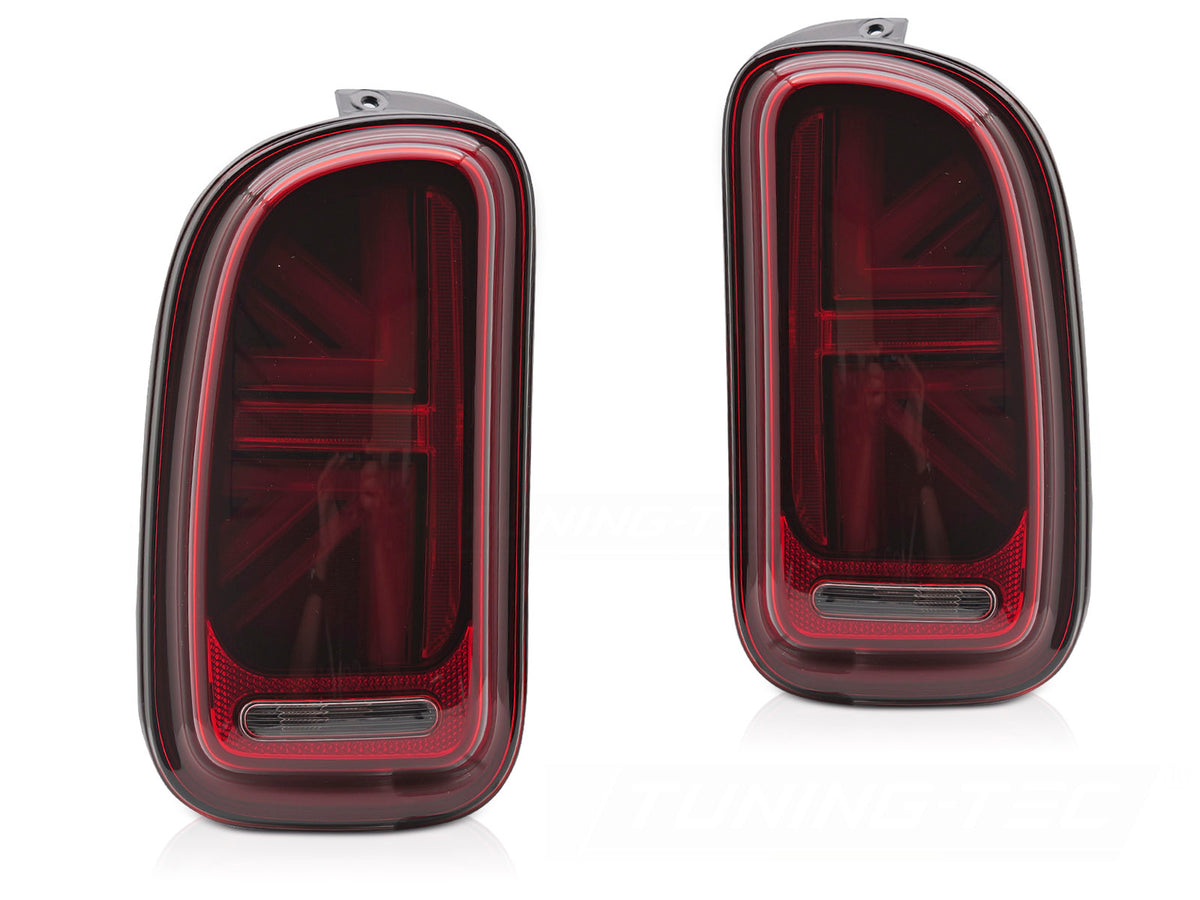 LED baklykter i rødt til Mini Clubman R55 2007–2014 sett bakfra